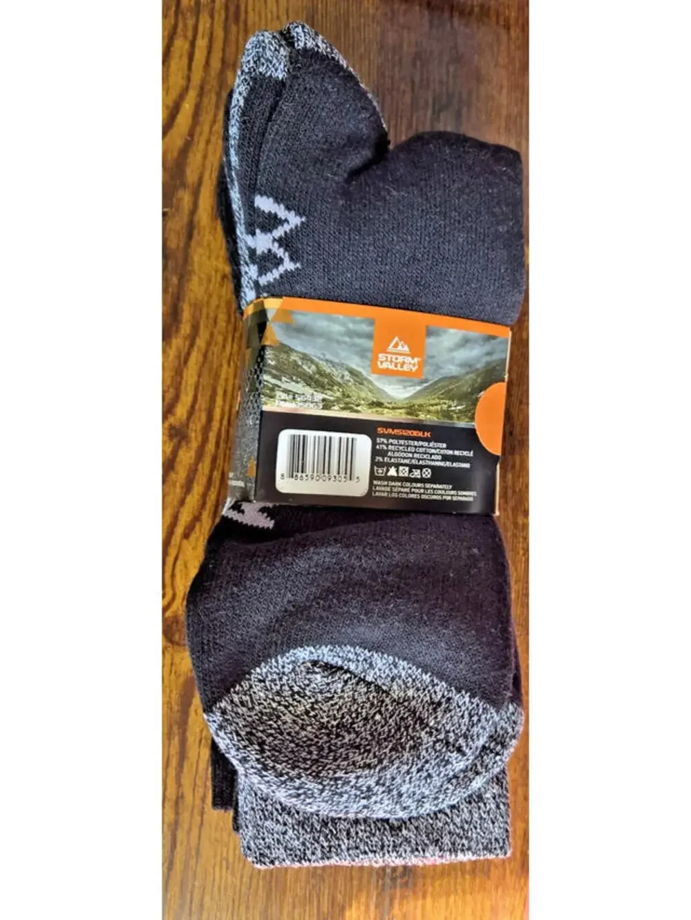 Storm Valley Recycled Cotton Performance Boot Socks Mens 7-12 4 Pairs New